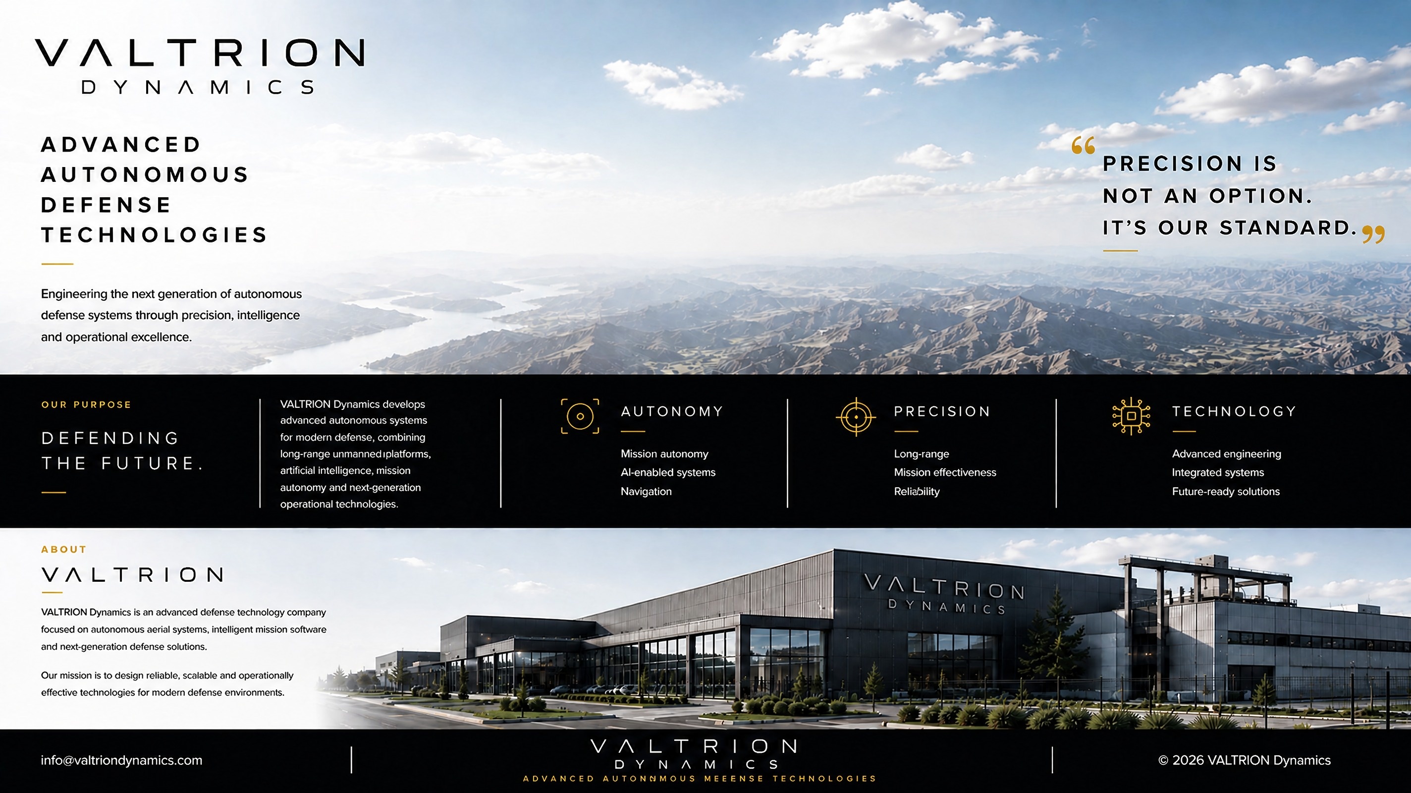 Valtrion Dynamics — Advanced Autonomous Defense Technologies